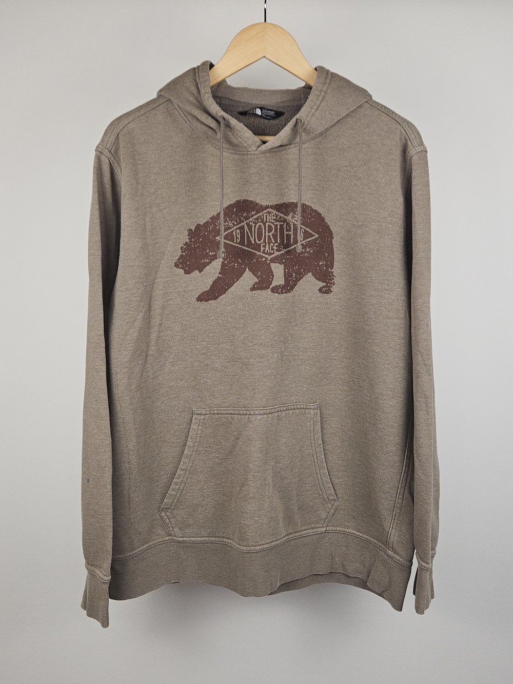The North Face Bearitage Pullover Hoodie Brown Graphic Sweatshirt Men’s L